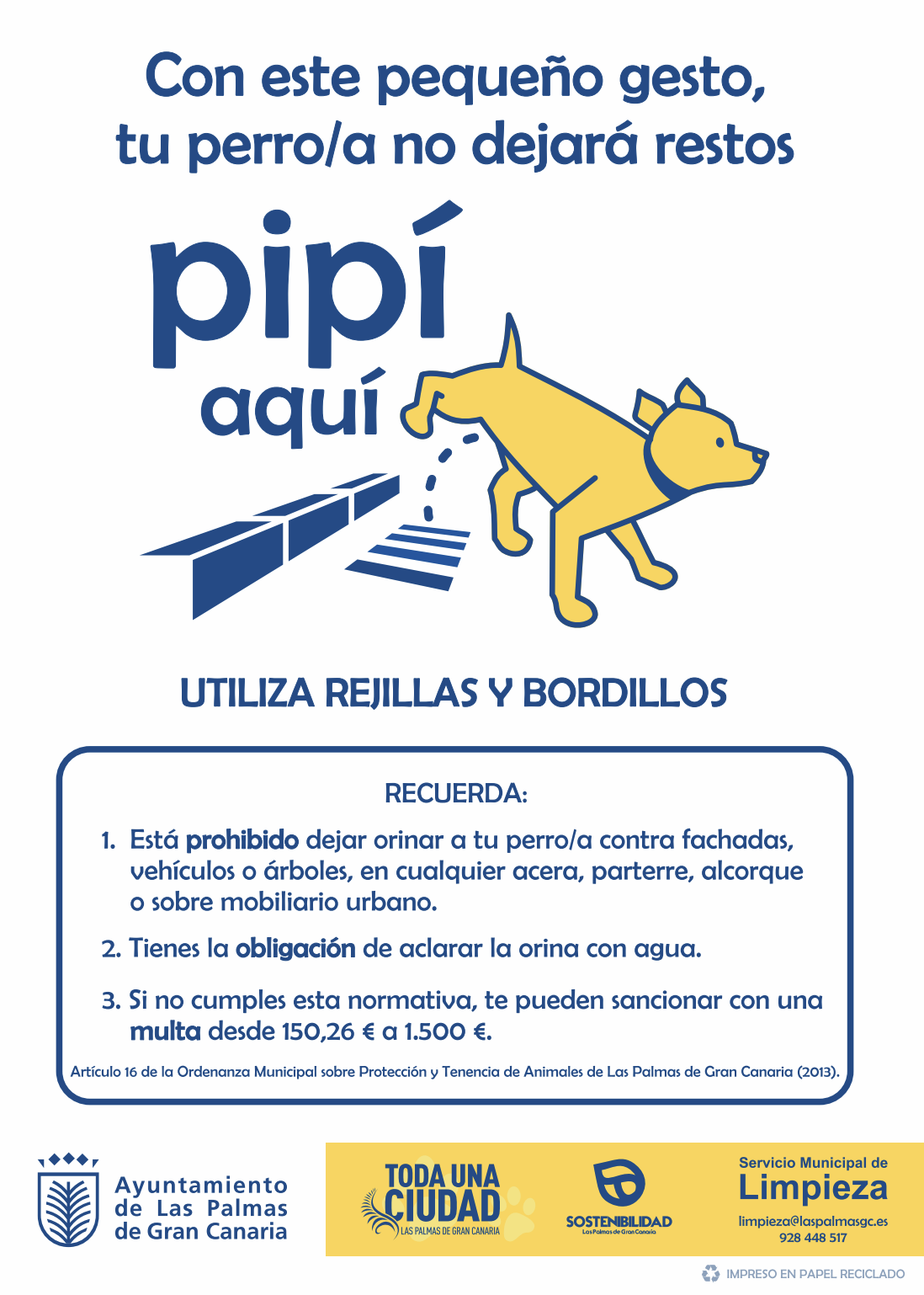 Ciudades de España en es obligatorio echar agua a los pises de los perros